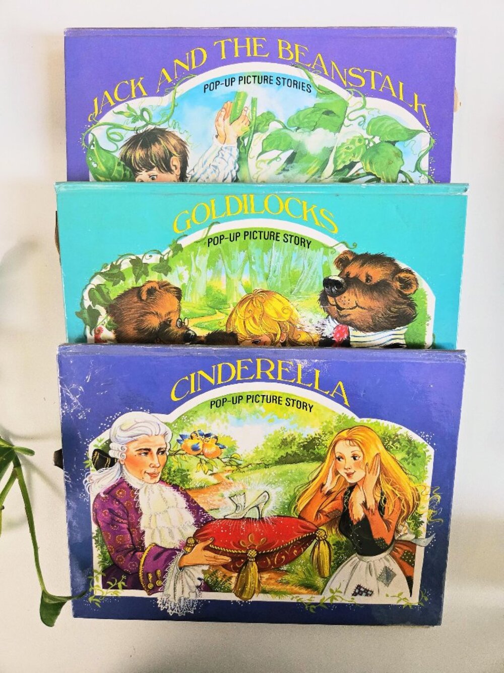 3/$75✨Vintage 1980s Pop-Up Book Set Goldilocks, Jack & the Beanstalk, Cinderella